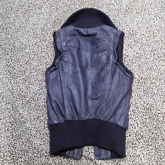 🌈MANGO LEATHER VEST SMALL - Picture 2 of 8